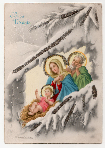 Cartolina buon natale - buon,