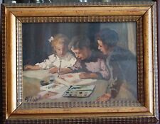 FILIPPELLI CAFIERO – Ragazzi che dipingono (Olio su tavola, 25,2 x 36)