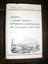 L'industria metalmeccanica del Mezzogiorno 1840 1904 L. De Rosa ed Giannini 1968