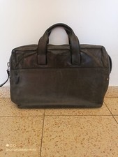 LANVIN Valigetta vintage in pelle di mucca borsa per laptop patina invecchiata