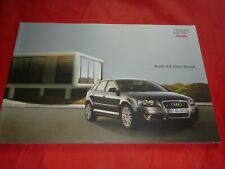 AUDI A3 8PA Sportback 1.6 - 2.0 TDI quattro depliant brochure del 2007