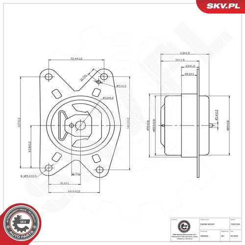 Esen skv supporto motore - skv,