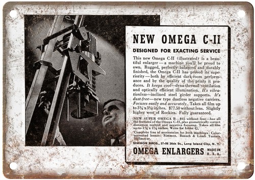 Insegna metallo omega 1940 - insegna,