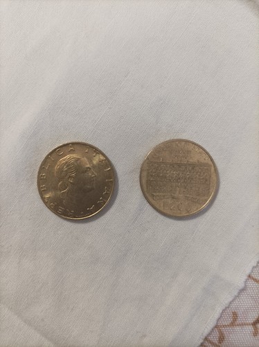 Moneta 200 lire consiglio - moneta,