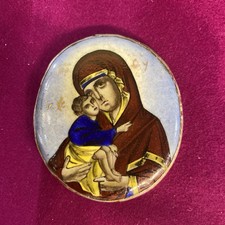 Madre di Dio, icona smalto su