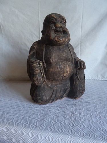Statua legno scuro budda - statua,