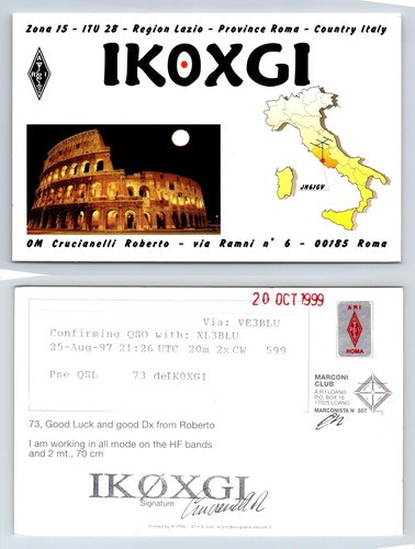 Cartolina ham radio - ham, qsl