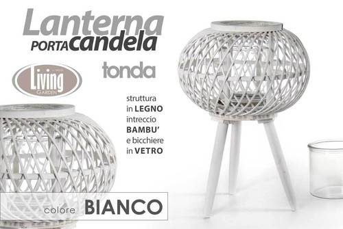 Lanterna portacandela piantana - portacandela,
