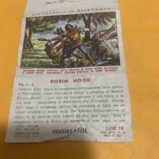 FIGURINA INCARTO N. 6 ROBIN HOOD ED. MONTRIOL ANNI ‘50 MAI ATTACCATE