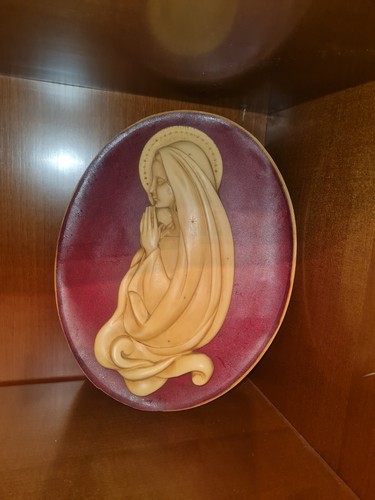 Quadro ovale scultura madonna