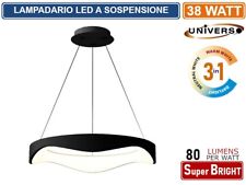 LAMPADARIO LED A ONDA NERO