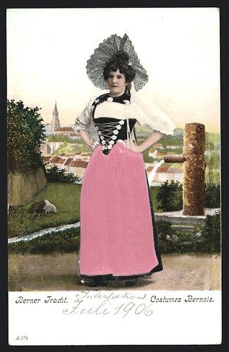 Cartolina giovane donna - giovane,