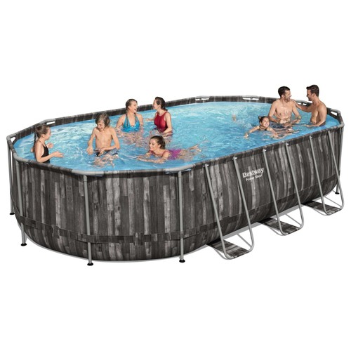 Piscina con telaio - piscina, ovale
