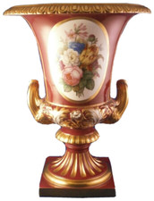 Antico Ginori Doccia Porcellana Medici Vaso Floreale Scene Porzellan Fiori