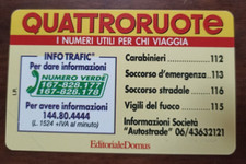 CARTA TELEFONICA SIP 10.000 LIRE QUATTRORUOTE I NUMERI UTILI  CVGS