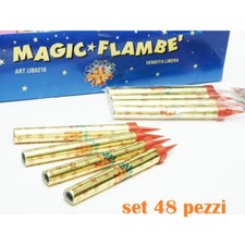 Set 48 Candeline Scintilla Magic Flambè Candela Pirotecnica Compleanno Festa dfh