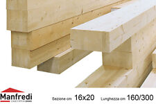 Travi in Legno Lamellare di Abete GL24h, Sez 16x20 cm, Lunghezza da 160 a 300 cm