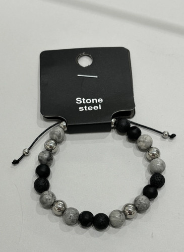 Bracciale uomo con pietre e - bracciale,