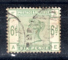 gran bretagna 1883 regina vittoria 6p n.83 usato fvu