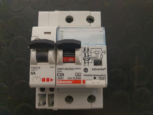 Bticino salvavita 25a - , 0,03a