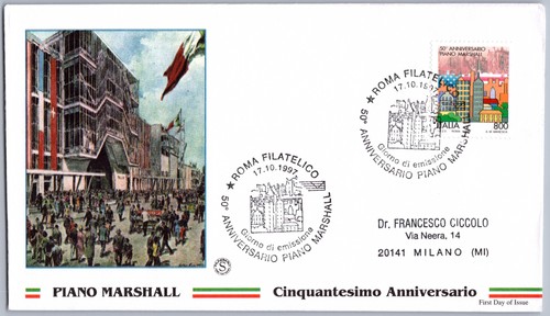 Italia fdc piano - italia, marshall