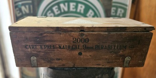 Cassa legno vintage cartucce - cassa,