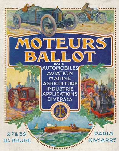 Pubblicita 1920 moteurs ballot - pubblicita,