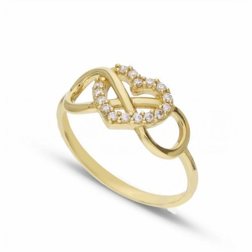 Anello cuore infinito oro - anello,