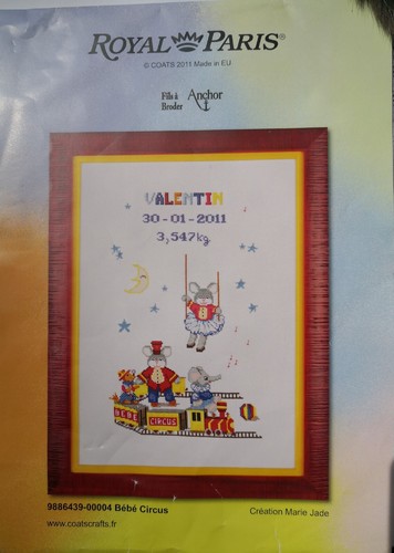 Kit punto croce bébé circus - croce,