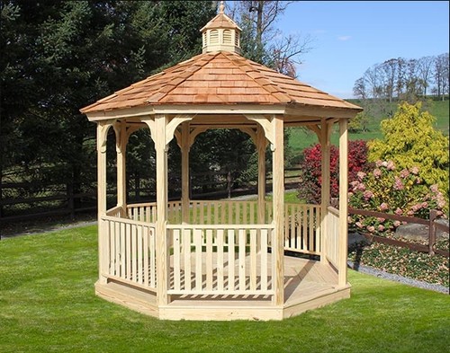 Treated pine garden gazebo - pine,
