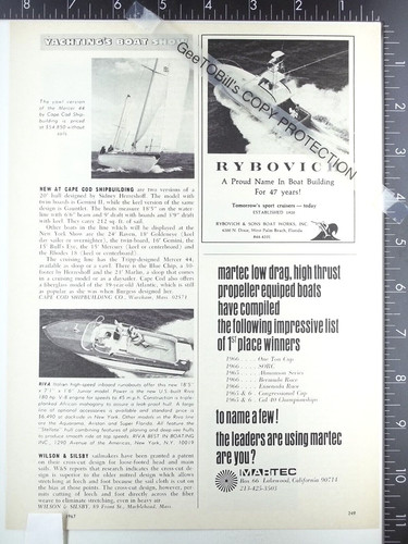 1967 advertising for rybovich - for,
