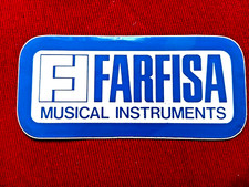 FARFISA Musical Instruments- adesivo bianco e blu cm.15 X 7 -vintage