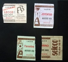 lotto 4 Biglietti LAZIO anni 80 campionato - vedi foto - juventus milan lecce..