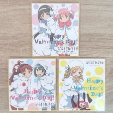 Madoka Magica Mini Shikishi Valentine set 3 pezzi Lawson Limited