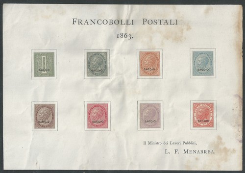 Italia 1863 foglietto - italia, saggi