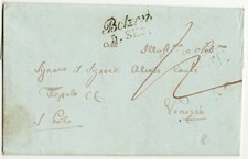 6172 01 PREFILATELICA BOLZANO BOLZEN X VENEZIA 1842 con testo