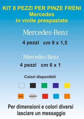 Adesivi pinze freni mercedes - adesivi,