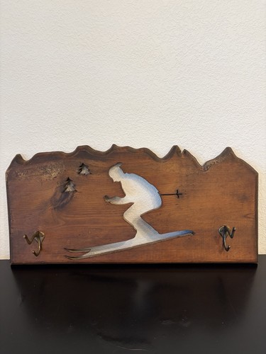 Insegna sci legno - , vintage