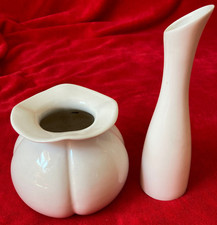 2 Vasi In PORCELLANA Bianchi