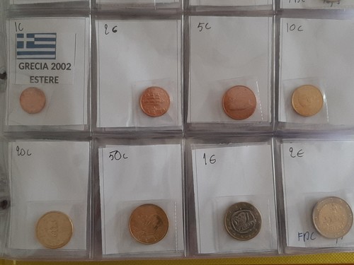 Monete euro grecia 2002 - monete,