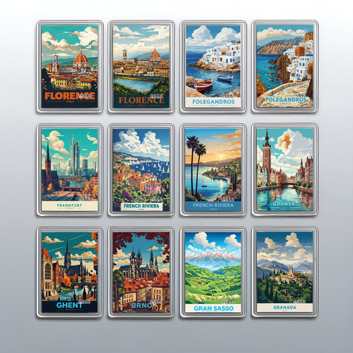 Acrylic travel city holiday - acrylic,