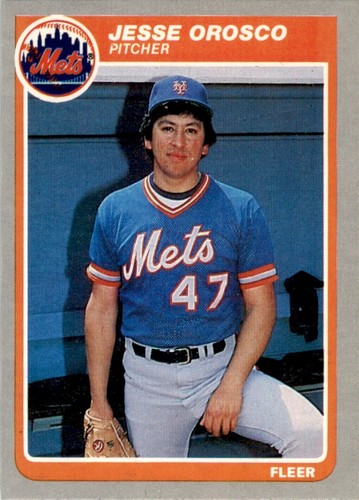 Fleer jesse orosco - jesse, 1985.
