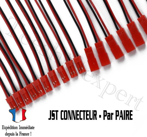 Paire connecteur jst mâle - paire,