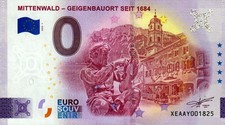 Banconota zero euro - banconota da 0 euro - foresta centrale - luogo di liuteria dal 1684 2025-1