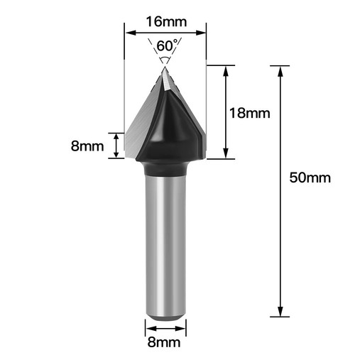 Punta del router - forma, v