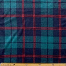 Tessuto Pile Scozzese Verde