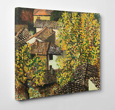 🇮🇹 Quadro Guttuso Autunno Stampa Fine Art su Tela Cotone Vernice Pennellate 🎨