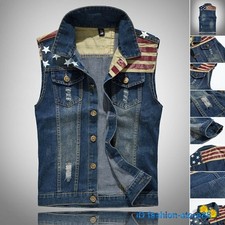 Giubbotto uomo smanicato denim