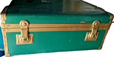 Baule Antico da Viaggio Anni 50 Vintage Verde MISURE 80X50X33H CON CHIAVE