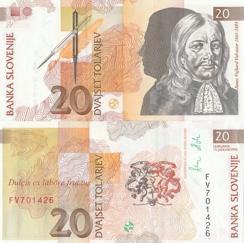 Banconota slovenia tallari - slovenia, 20